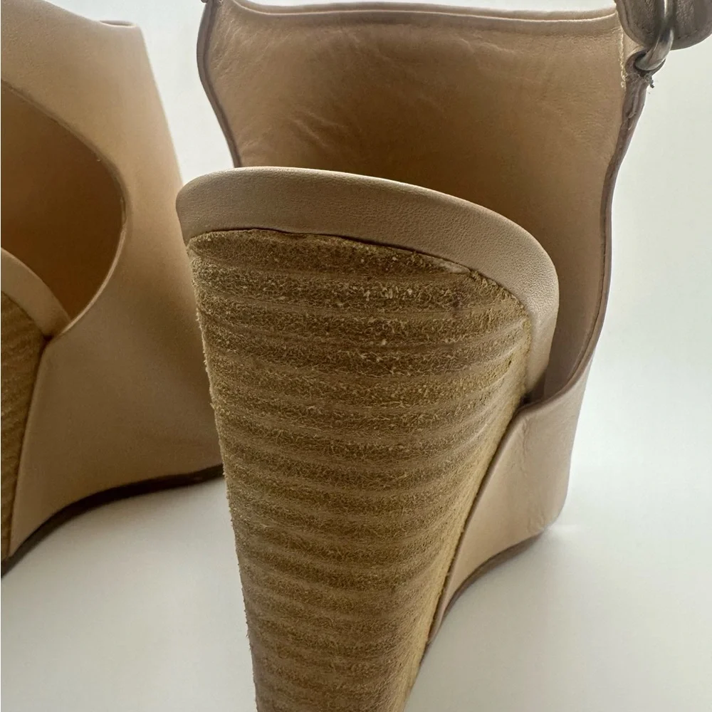 Vince || Karen Women’s Nude Wedge Sandal - Leather‎ Slingback